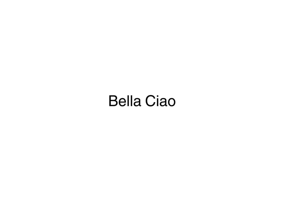 testo che recita il copy Bellla ciao